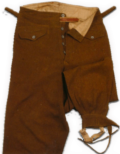 Горные брюки образца 1941 года, созданные по-немецкому образцу. Имели два кармана и стягивались шнурком на лодыжке.