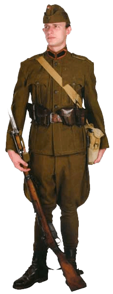 Венгерский пограничник в униформе до 1940 года.