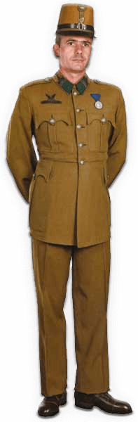Унтер-офицер пограничной охраны в повседневной униформе.