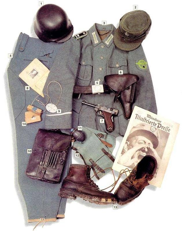 Комплект обмундирования и снаряжения старшего сержанта полиции.