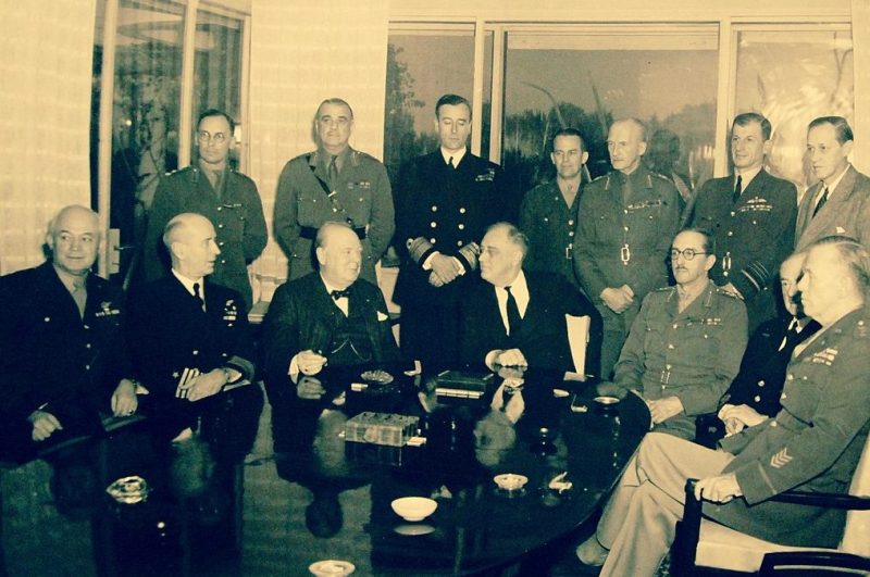 Алан Брук на конференции в Касабланке. 1943 г.