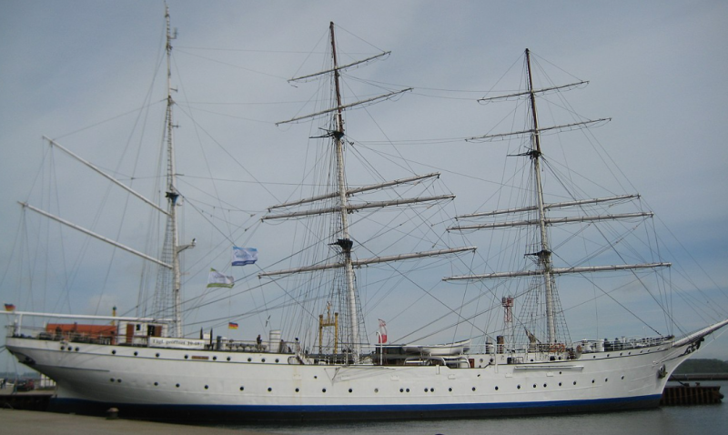 Корабль-музей «Горч Фок» в наши дни. Штральзунд.