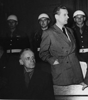 Бальдур Ширах на Нюрнберском процессе. 1946 г.