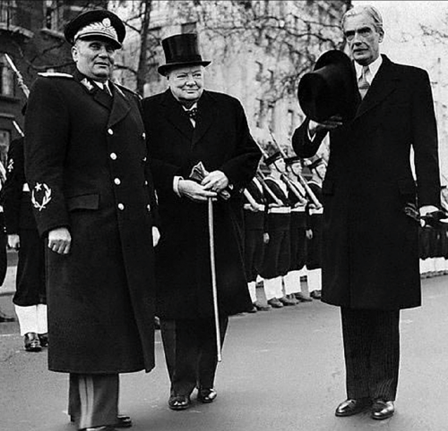 Тито, Черчилль и Иден в Лондоне. 1953 г.