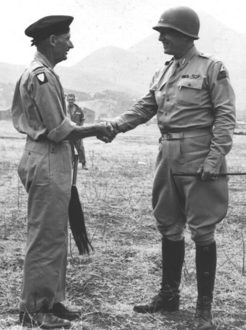 Монтгомери и генерал Паттон на Сицилии. 1943 г.