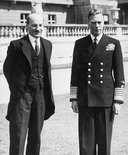Клемент Эттли и король Георг VI. 1945 г.