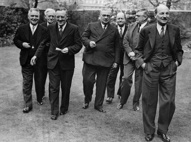 Эттли на конференции премьер-министров стран Содружества в Лондоне. 1946 г.