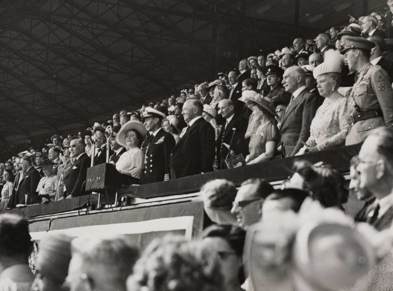 Эттли на церемонии открытия Олимпийских игр в Лондоне. 1948 г.