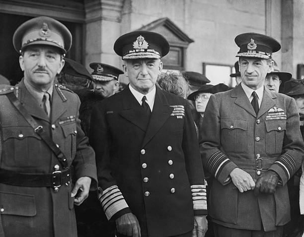 Генерал сэр Алан Брук, адмирал сэр Дадли Паунд и маршал авиации сэр Чарльз Портал. 1943 г.