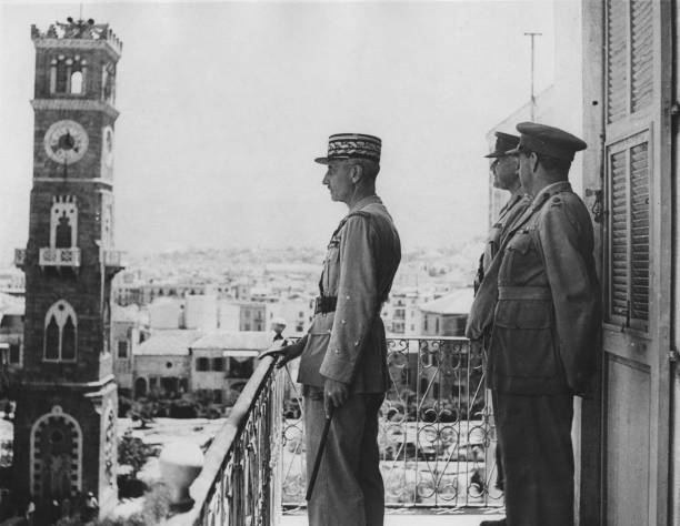 Французский генерал Жорж Катру с генералом Генри Мейтлендом Уилсоном. Бейрут, 1941 г.