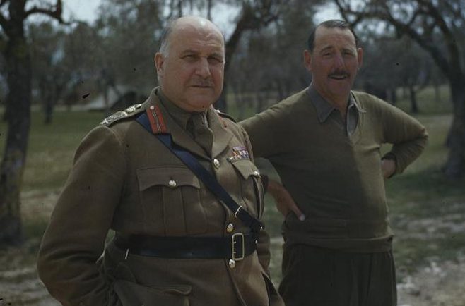 Генерал сэр Генри Мейтленд Уилсон на Средиземноморском театре военных действий в Италии. 1944 г. 