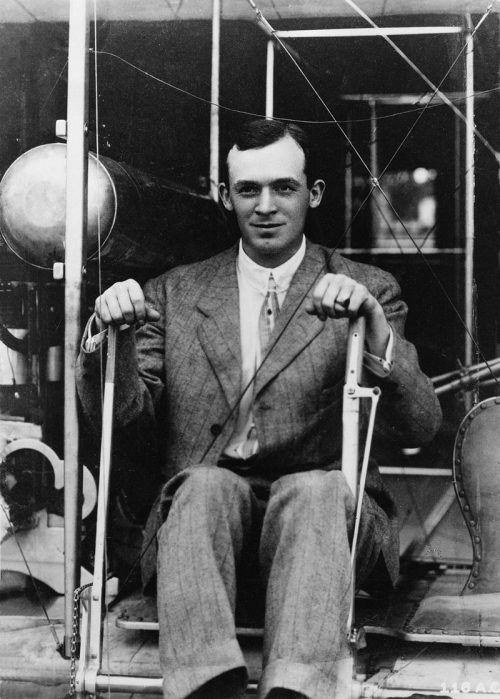 Генри Арнольд за штурвалом второго места в самолете Wright Model B. 1911 г.