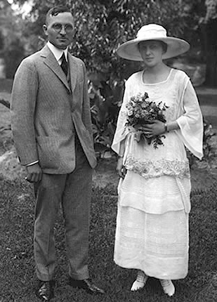 Свадебное фото Гарри и Бесс Трумэн. 1919 г.
