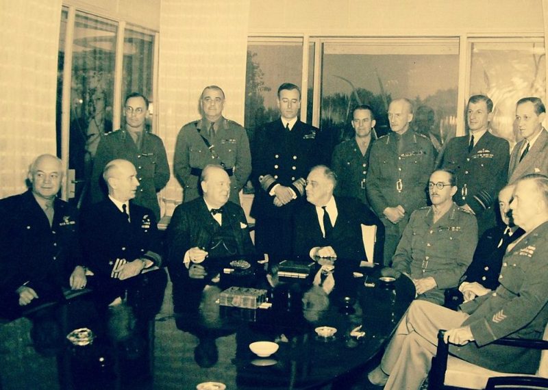Джордж Маршалл на конференции в Касабланке.1943 г.