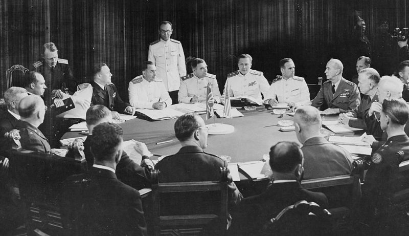 Джордж Маршалл на Потсдамской конференции. 1945 г.