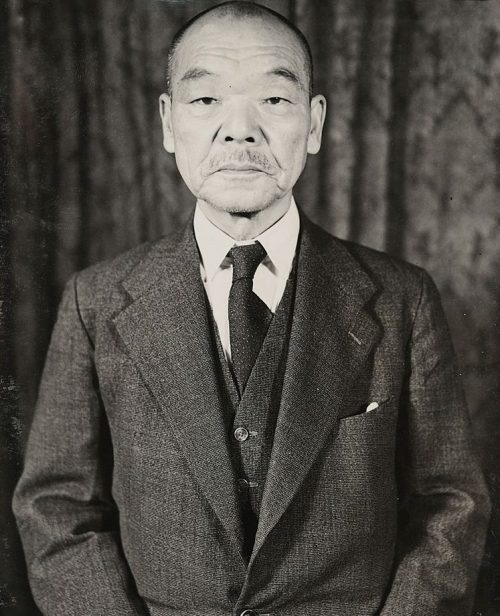 Куниаки Койсо во время судебного процесса по делу о военных преступлениях в Международном военном трибунале по Дальнему Востоку. 1947 г.