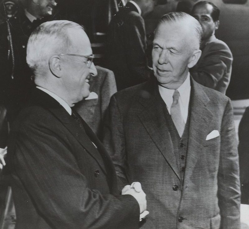 Президент Трумэн и госсекретарь Джордж Маршалл. 1948 г.