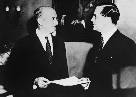Генри Моргентау и Ялмар Прокопе. 1945 г.