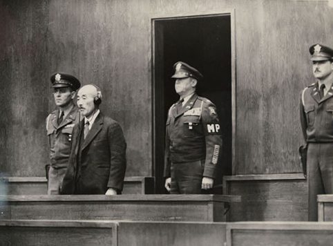 Итагаки во время суда над военными преступлениями в Международном военном трибунале для Дальнего Востока. 1947 г.
