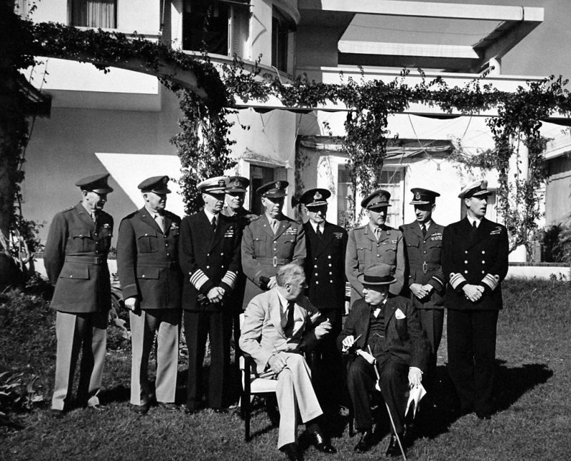 Эрнест Кинг на конференции в Касабланке. 1943 г.