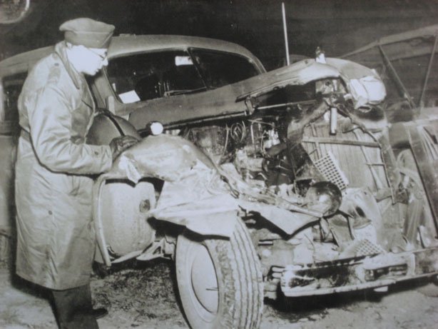 Автомобильная авария генерала Джорджа С. Патона. 1945 г.