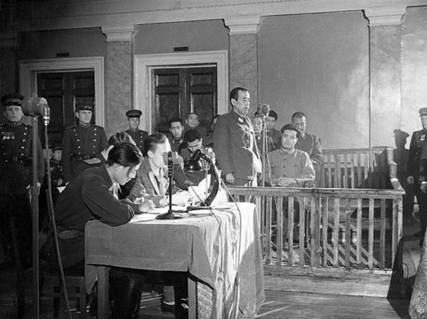 Отозо Ямада на суде. Хабаровск 1949 г.