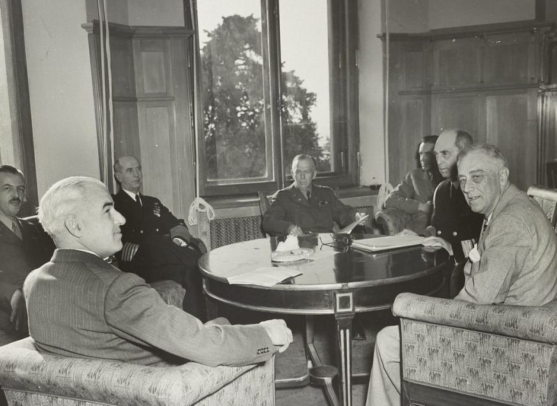 Эрнест Кинг на Ялтинской конференции. 1945 г.