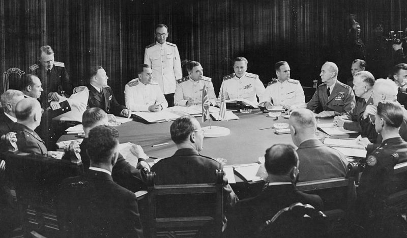 Эрнест Кинг на Потсдамской конференции. 1945 г.