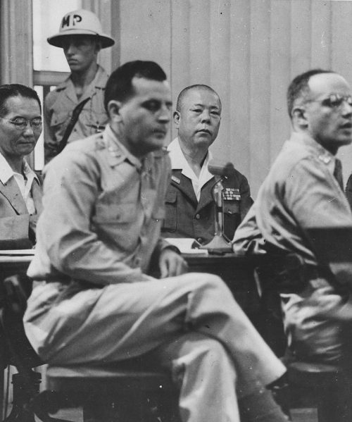 Ямасита на суде в Маниле. 1945 г.