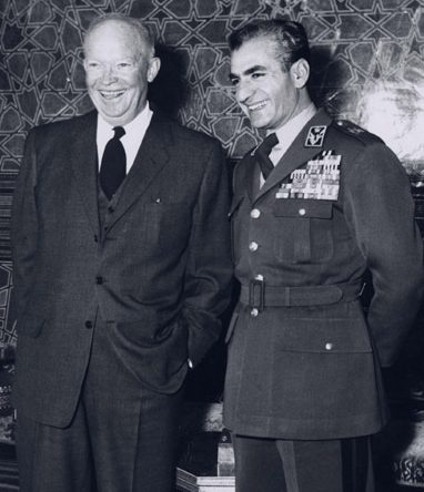 Эйзенхауэр с шахом Ирана Мохаммадом Резой Пехлеви. 1959 г.