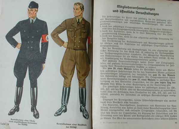Организационная книга НСДАП и ее страницы.
