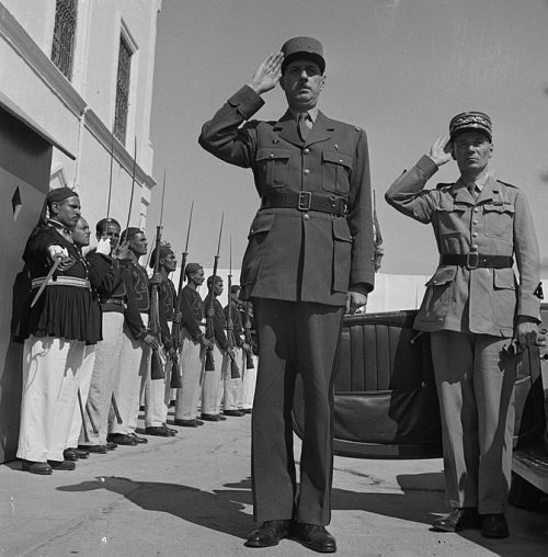 Генерал де Голль и генерал Маст. Тунис, 1943 г.