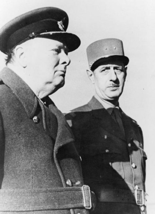 Уинстон Черчилль и генерал де Голль в Марракеше. 1944 г.
