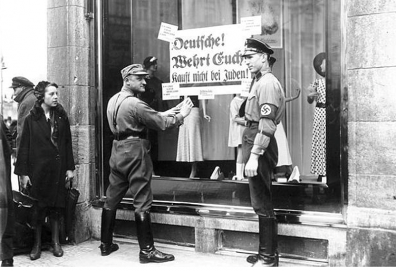 Бойкот еврейских магазинов в Гамбурге. 1933 г.