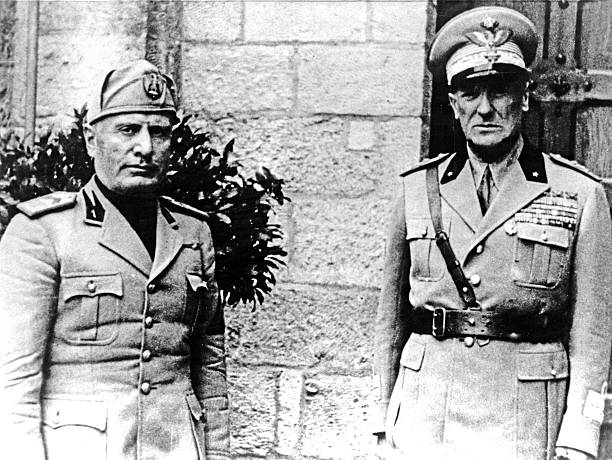 Бенито Муссолини и генерал Родольфо Грациани. 1944 г. 
