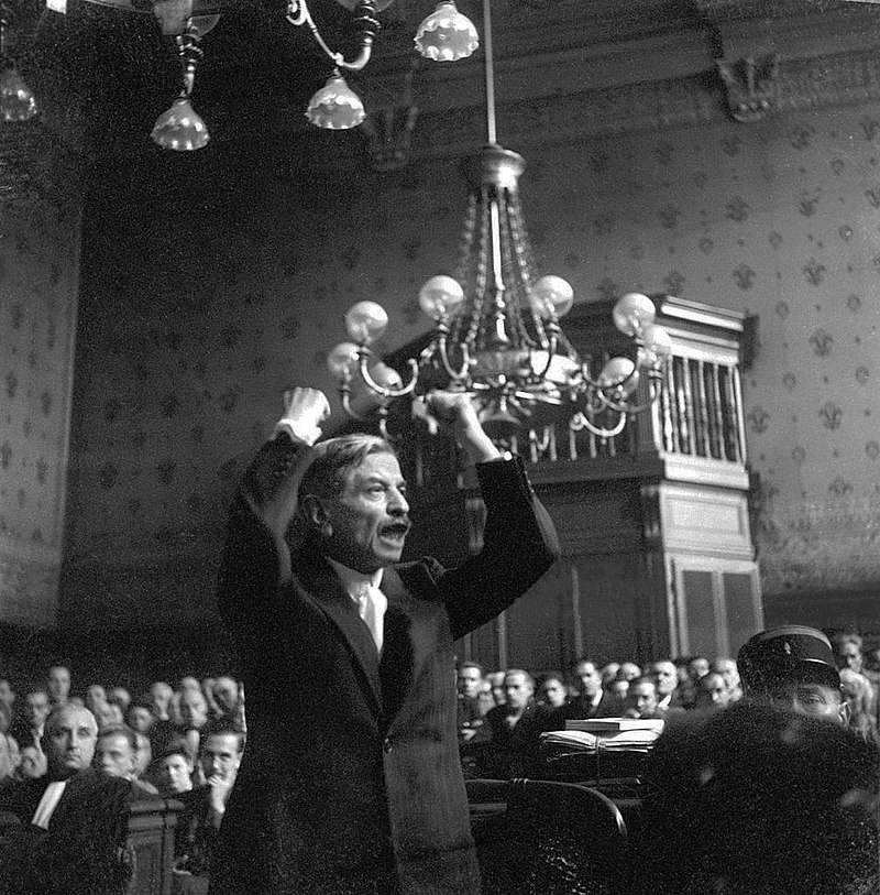 Лаваль во время суда. 1945 г. 