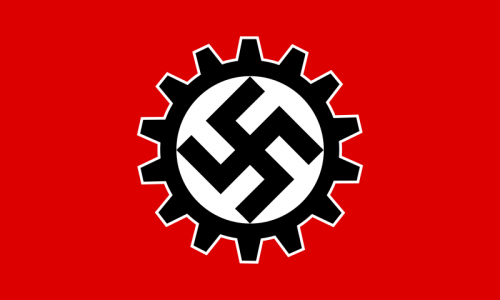 Флаг с атрибутикой Германского трудового фронта.