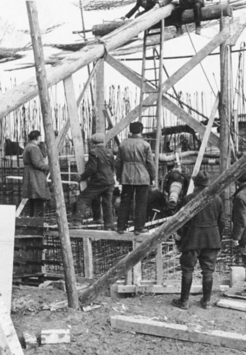 Строительство укреплений на «Линии Зигфрида». 1939 г.