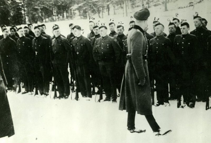 Норвежские охранники лагеря Бейсфьорд из Hirdvaktbattaljonen.