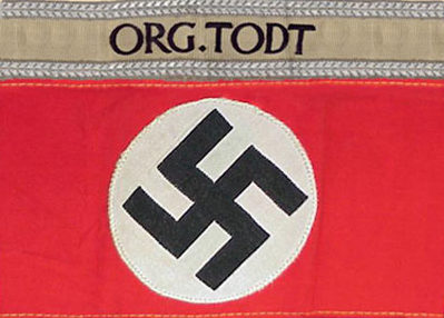 Стандартные нарукавные повязки руководящего состава Организации Тодта.