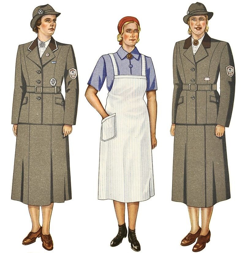 Рисунок униформы женщин службы RAD. 