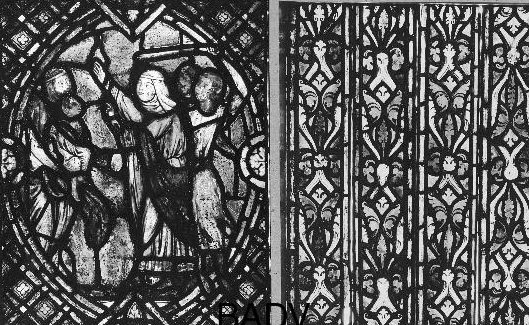 Бывшие французские церковные оконные витражи. XIV век. 