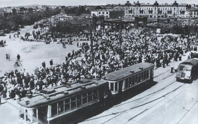 Киев, Евбаз (еврейский базар). 1942 г.