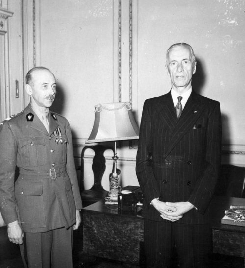 Генерал Тадеуш Бор-Коморовский и президент Владислав Рачкевич. 1942 г.