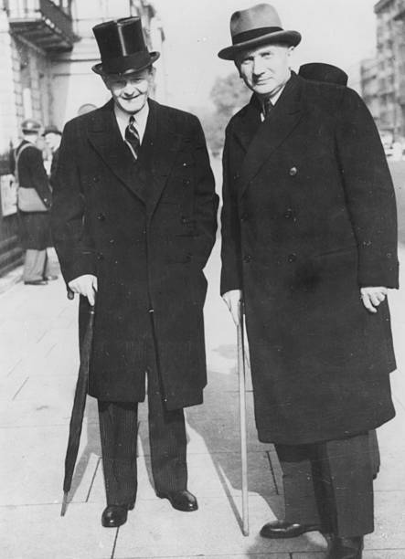 Министр иностранных дел Польши Август Залески и Эдвард Рачинский, посол Польши в Лондоне. 1932 г. 