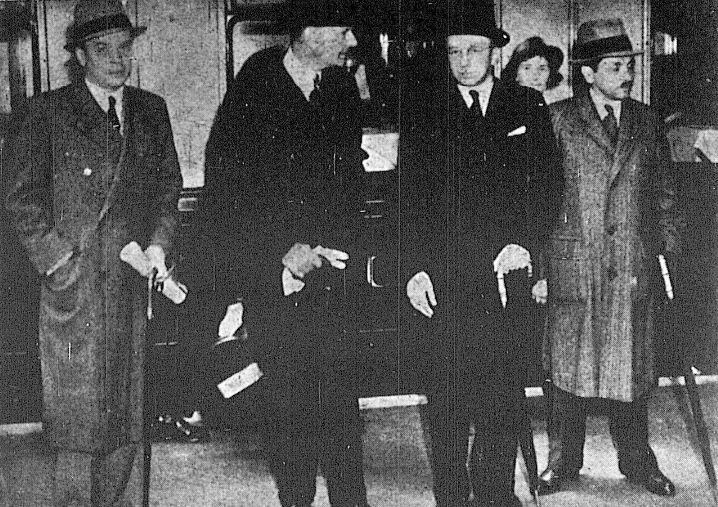 Посол Польши в Великобритании Эдвард Рачинский и Адам Коч, президент Польского национального банка. 1939 г. 
