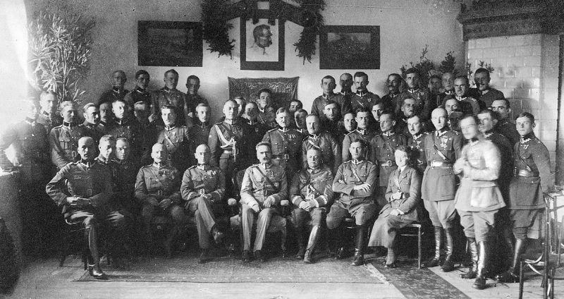 Генерал Юлиуш Роммель в свите маршала Юзефа Пилсудского. 1926 г.