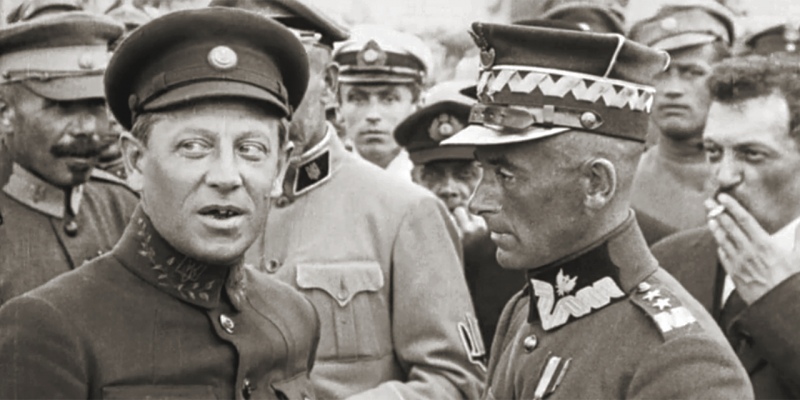 Симон Петлюра и Эдуард Рыдз-Смиглы. Киев, 1920 г.