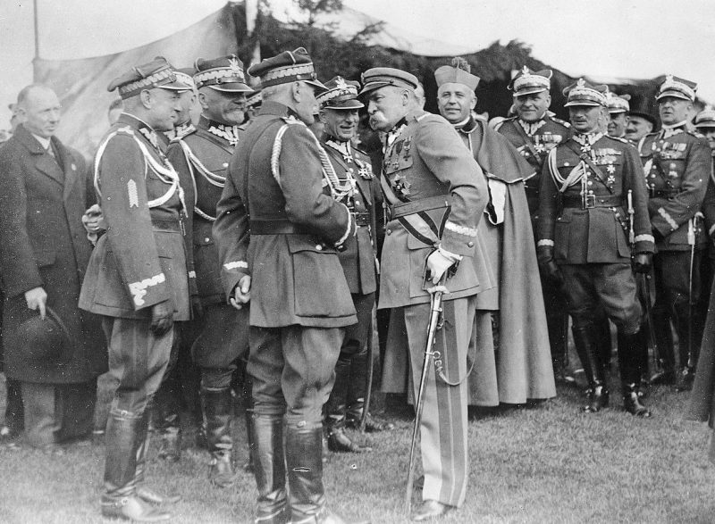Генерал Юлиуш Роммель в свите маршала Юзефа Пилсудского. 1933 г.