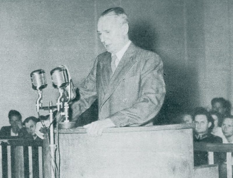 Станислав Татар во время суда. 1951 г.